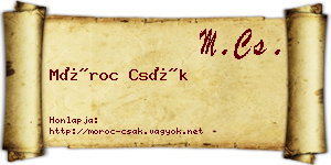Móroc Csák névjegykártya